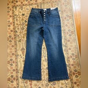 Nicole Miller Super High Rise Nomad Dark Blue Flare Jeans